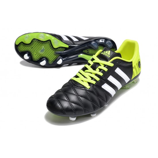 Sale Adidas Adipure 11 PRO X PD25 TRX FG White Black Yellow And Green Soccer Cleats