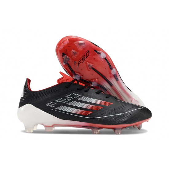 Adidas F50 ELITE FG Mens Black and Red 