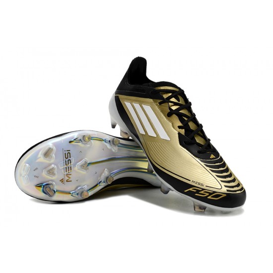 Adidas F50 ELITE FG Mens Gold Black 