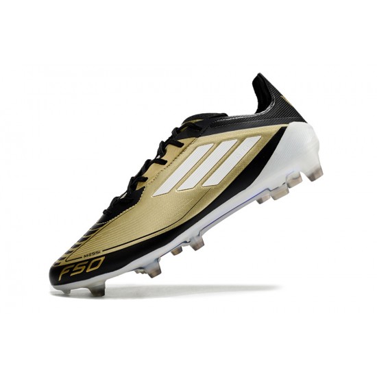 Adidas F50 ELITE FG Mens Gold Black 