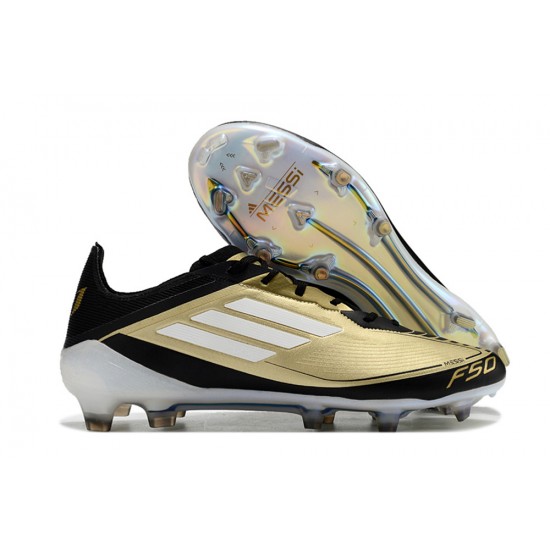 Adidas F50 ELITE FG Mens Gold Black 