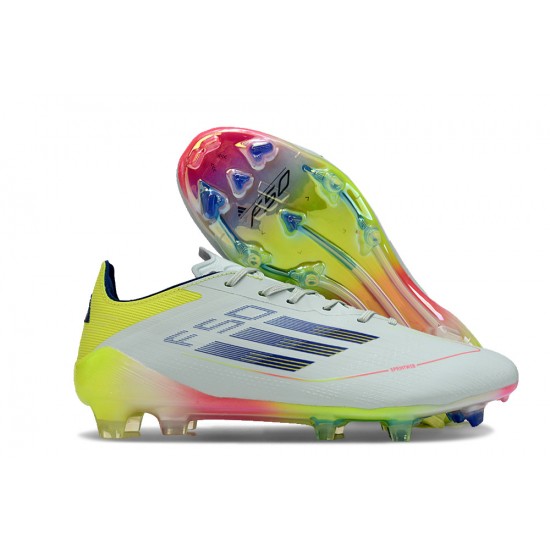 Adidas F50 ELITE FG White Chartreuse 