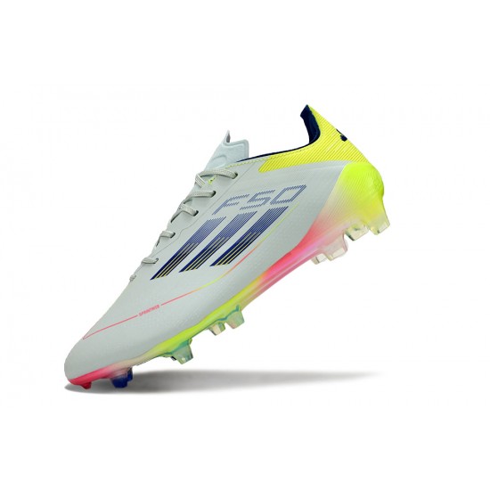 Adidas F50 ELITE FG White Chartreuse 