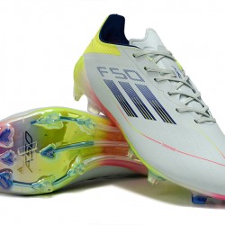 Adidas F50 ELITE FG White Chartreuse 