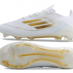 Adidas F50 ELITE FG White Gold Mens 