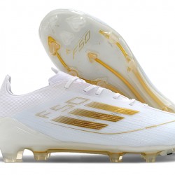 Adidas F50 ELITE FG White Gold Mens 