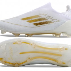 Adidas F50 Elite Laceless FG Low cut White Gold 