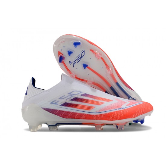 Adidas F50 Elite Laceless FG Orange White Mens 