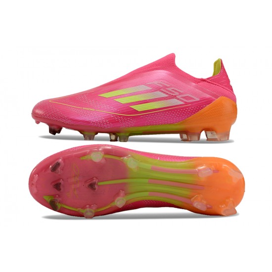 Adidas F50 Elite Laceless FG Pink Orange 