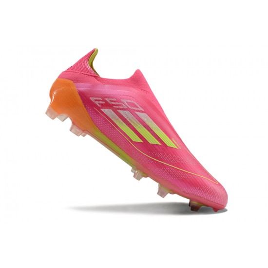 Adidas F50 Elite Laceless FG Pink Orange 