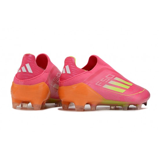 Adidas F50 Elite Laceless FG Pink Orange 