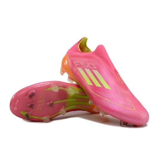 Adidas F50 Elite Laceless FG Pink Orange 