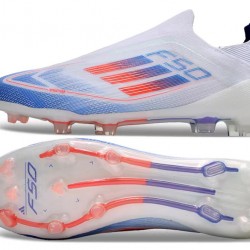 Adidas F50 Elite Laceless FG Shoelace White Blue 