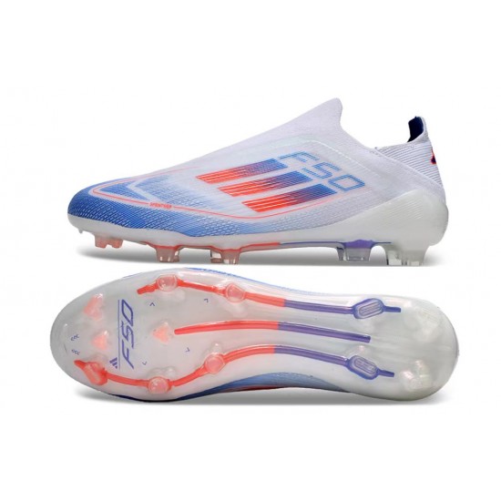 Adidas F50 Elite Laceless FG Shoelace White Blue 