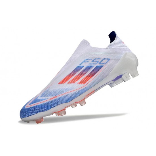 Adidas F50 Elite Laceless FG Shoelace White Blue 