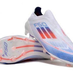 Adidas F50 Elite Laceless FG Shoelace White Blue 