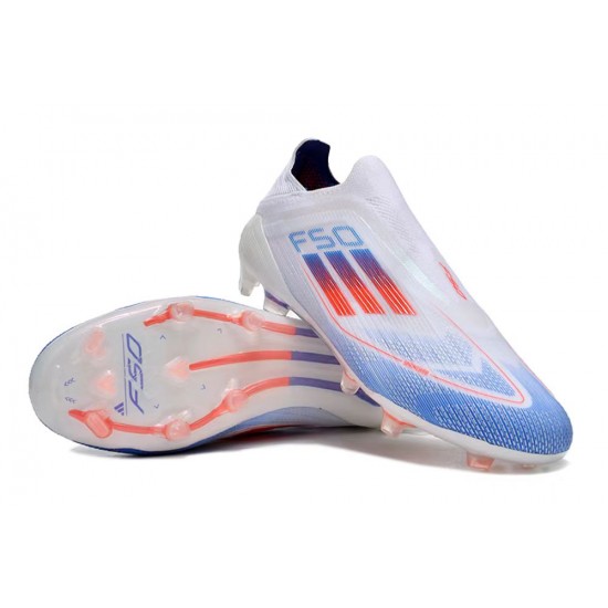 Adidas F50 Elite Laceless FG Shoelace White Blue 