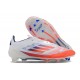 Adidas F50 Elite Laceless FG White and Orange Mens 