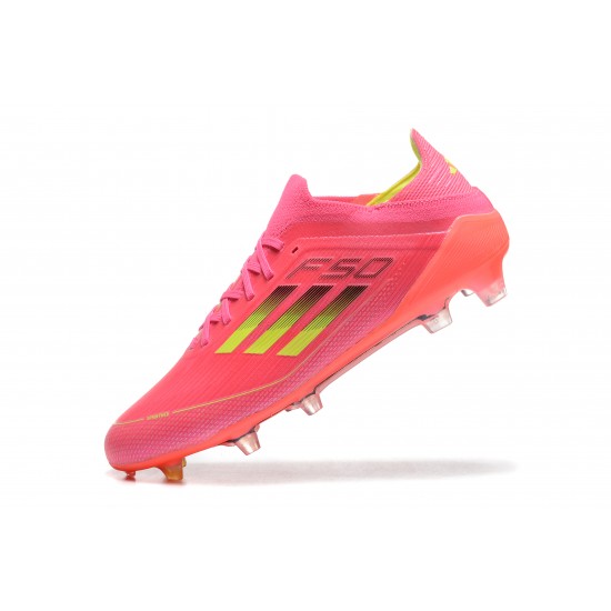 Adidas F50 FG Pink Red Mens Low cut 