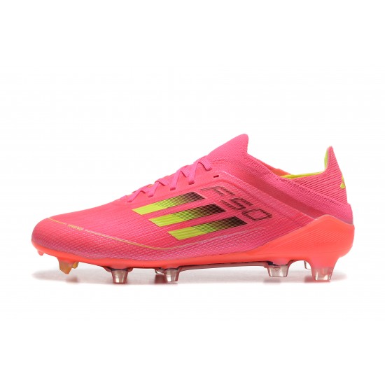 Adidas F50 FG Pink Red Mens Low cut 