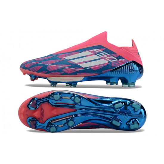 WM Adidas F50 FG Pink Blue shoelace 