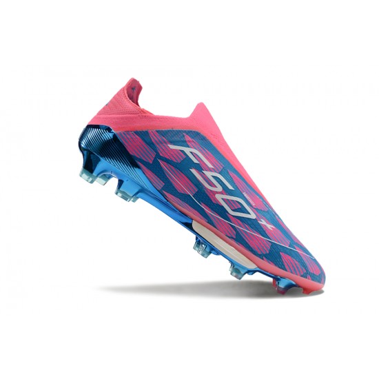 WM Adidas F50 FG Pink Blue shoelace 