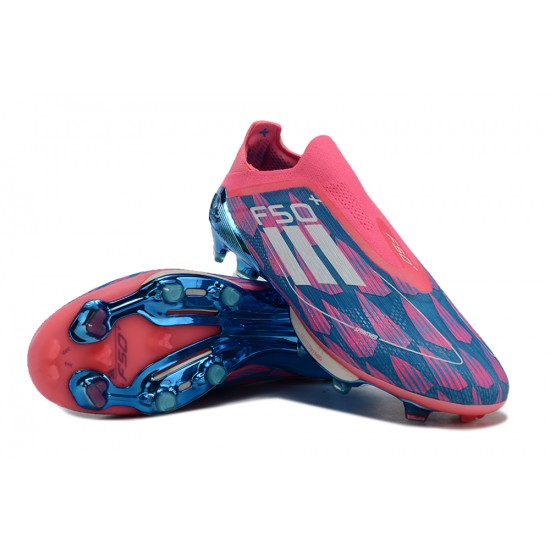 WM Adidas F50 FG Pink Blue shoelace 