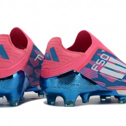 WM Adidas F50 FG Pink Blue shoelace 