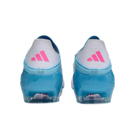 Adidas F50 FG Soccer Cleats Ltblue Grey Pink