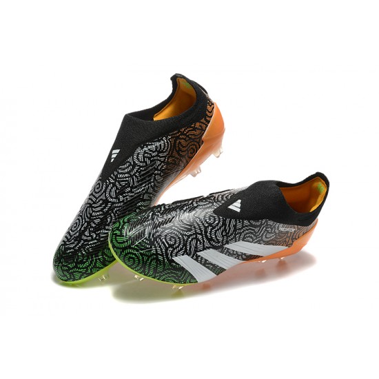 Adidas Predator Accuracy FG Black Orange Mens Soccer Cleats