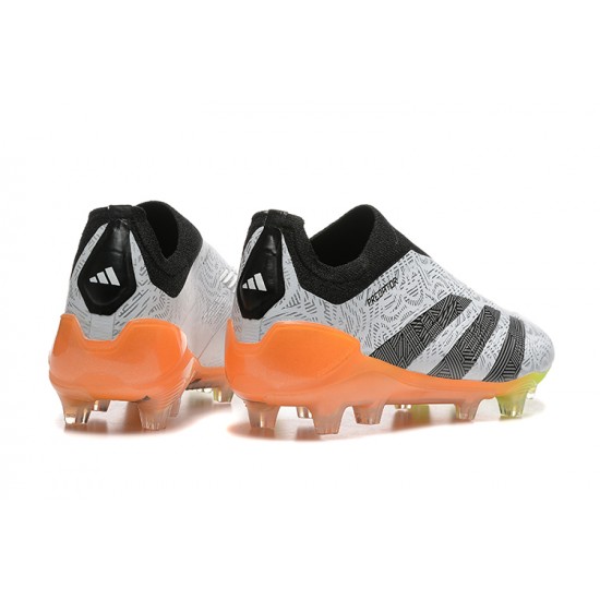 Adidas Predator Accuracy FG Grey Orange Soccer Cleats