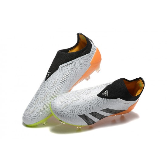 Adidas Predator Accuracy FG Grey Orange Soccer Cleats