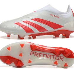 Adidas Predator Accuracy FG Red White Mens Soccer Cleats 