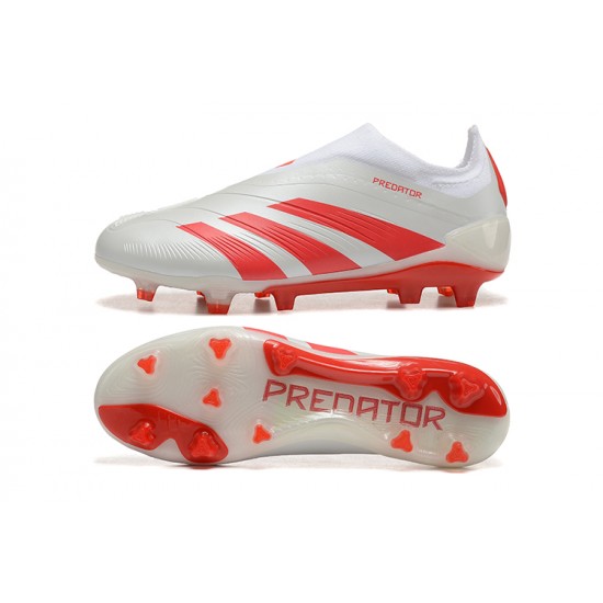 Adidas Predator Accuracy FG Red White Mens Soccer Cleats