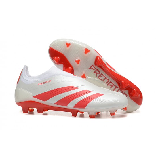 Adidas Predator Accuracy FG Red White Mens Soccer Cleats