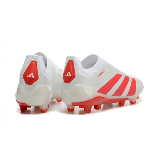 Adidas Predator Accuracy FG Red White Mens Soccer Cleats