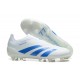 Adidas Predator Accuracy FG White and Blue Mens Soccer Cleats