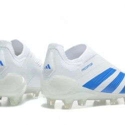 Adidas Predator Accuracy FG White and Blue Mens Soccer Cleats 