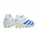 Adidas Predator Accuracy FG White and Blue Mens Soccer Cleats