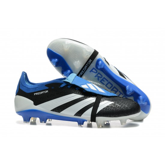 Adidas Predator Accuracy FG Black and Blue Soccer Cleats