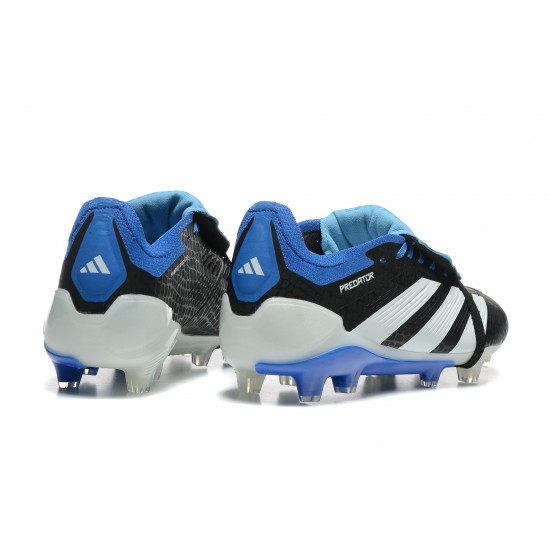 Adidas Predator Accuracy FG Black and Blue Soccer Cleats