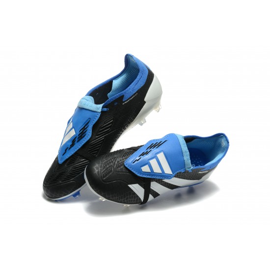 Adidas Predator Accuracy FG Black and Blue Soccer Cleats