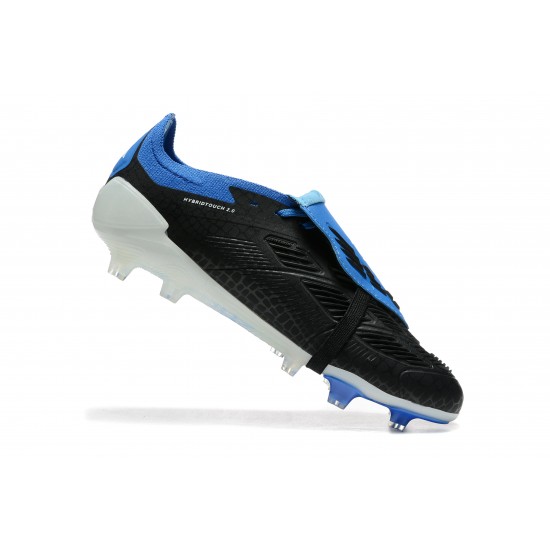 Adidas Predator Accuracy FG Black and Blue Soccer Cleats