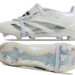 Adidas Predator Accuracy FG White Silver Mens Soccer Cleats 