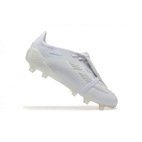 Adidas Predator Accuracy FG White and Blue Soccer Cleats