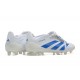 Adidas Predator Accuracy FG White and Blue Soccer Cleats