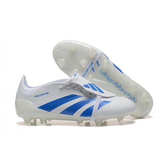 Adidas Predator Accuracy FG White and Blue Soccer Cleats