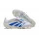 Adidas Predator Accuracy FG White and Blue Soccer Cleats