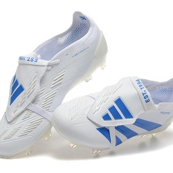 Adidas Predator Accuracy FG White and Blue Soccer Cleats 