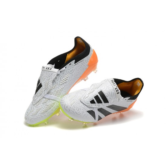 Adidas Predator Accuracy FG White and Orange Soccer Cleats